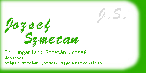 jozsef szmetan business card
