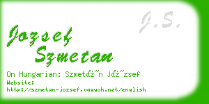 jozsef szmetan business card